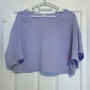 Lilac Wilfred (Size S) Bell-Sleeved Cropped Blouse/Top